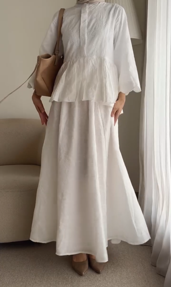 Timeless Whites Embroidered Raya Set
