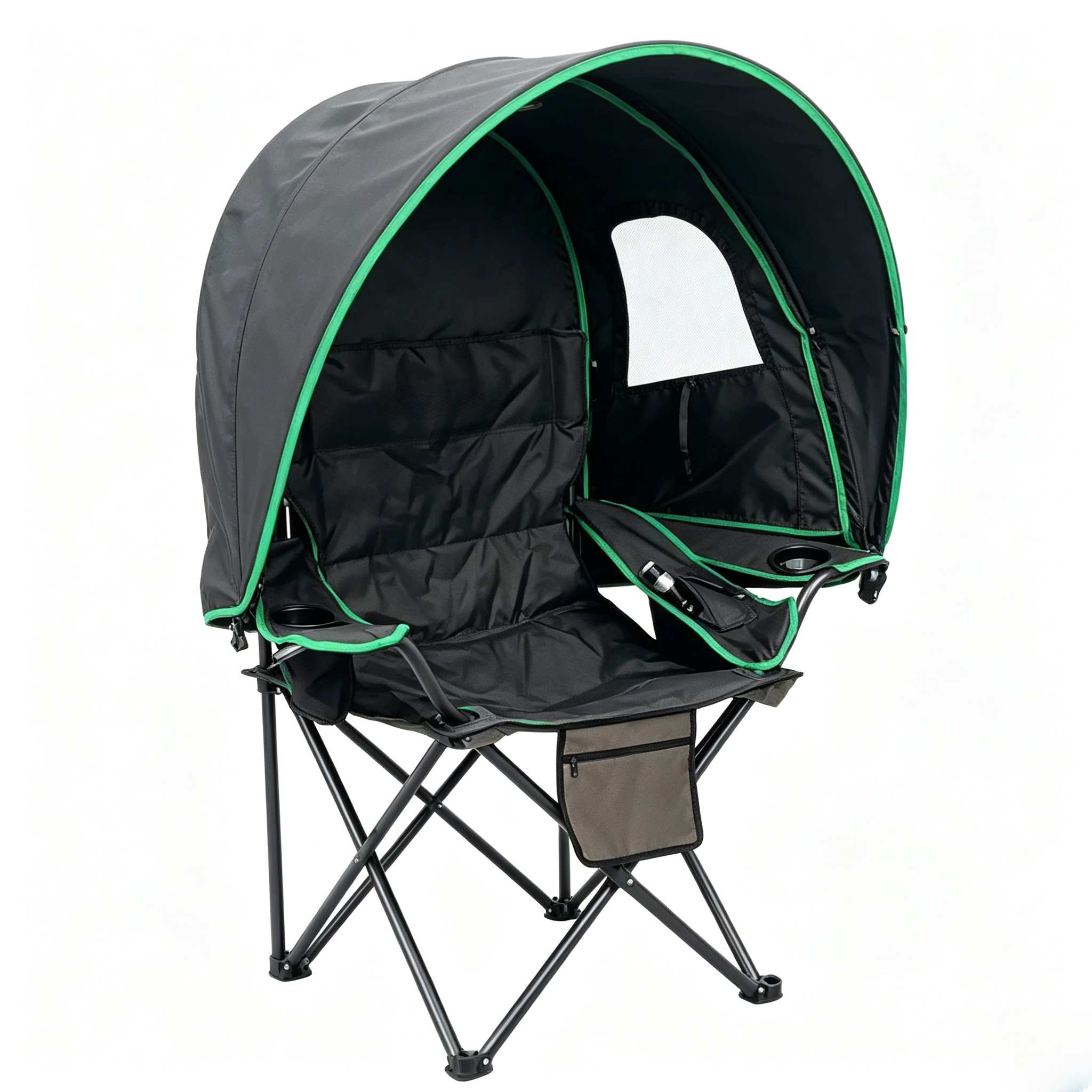 Oversized Folding Canopy Camping Chair, Portable Outdoor Seat for Camping & Picnic
