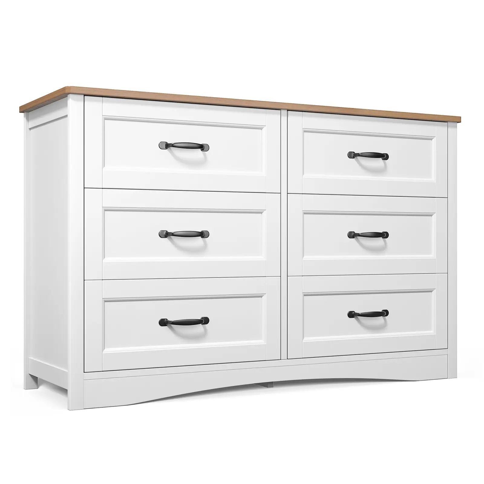 Gizoon 6 Drawer Dresser,Dresser for Bedroom with Mental Handle, White Dresser for Cloakroom, Hallway, Entryway Cupboard Apartment Furniture Organize Organizing,dorm essentials,home decor