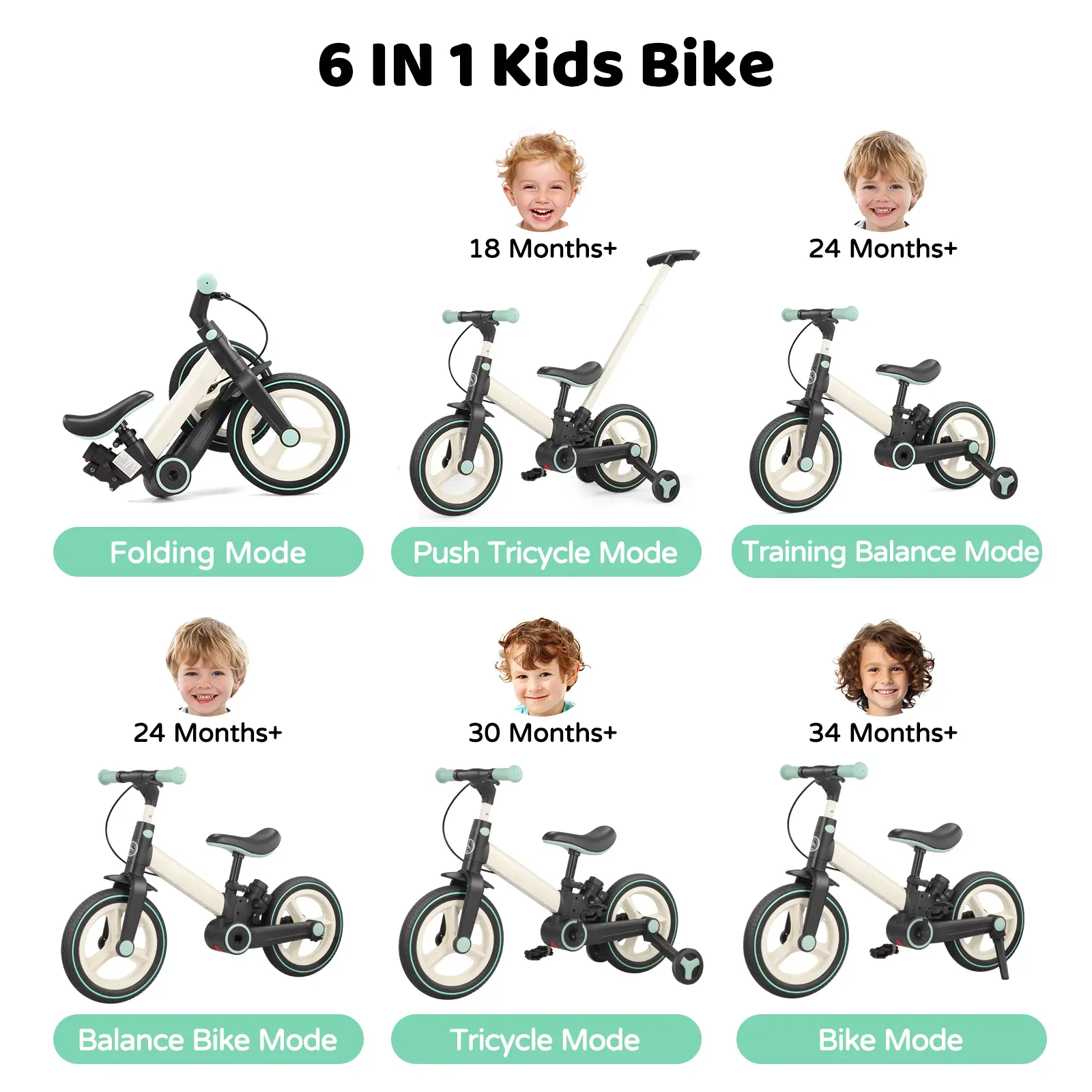 6-in-1 Toddler Bike | Balance, Ride & Learn in One Smart Design