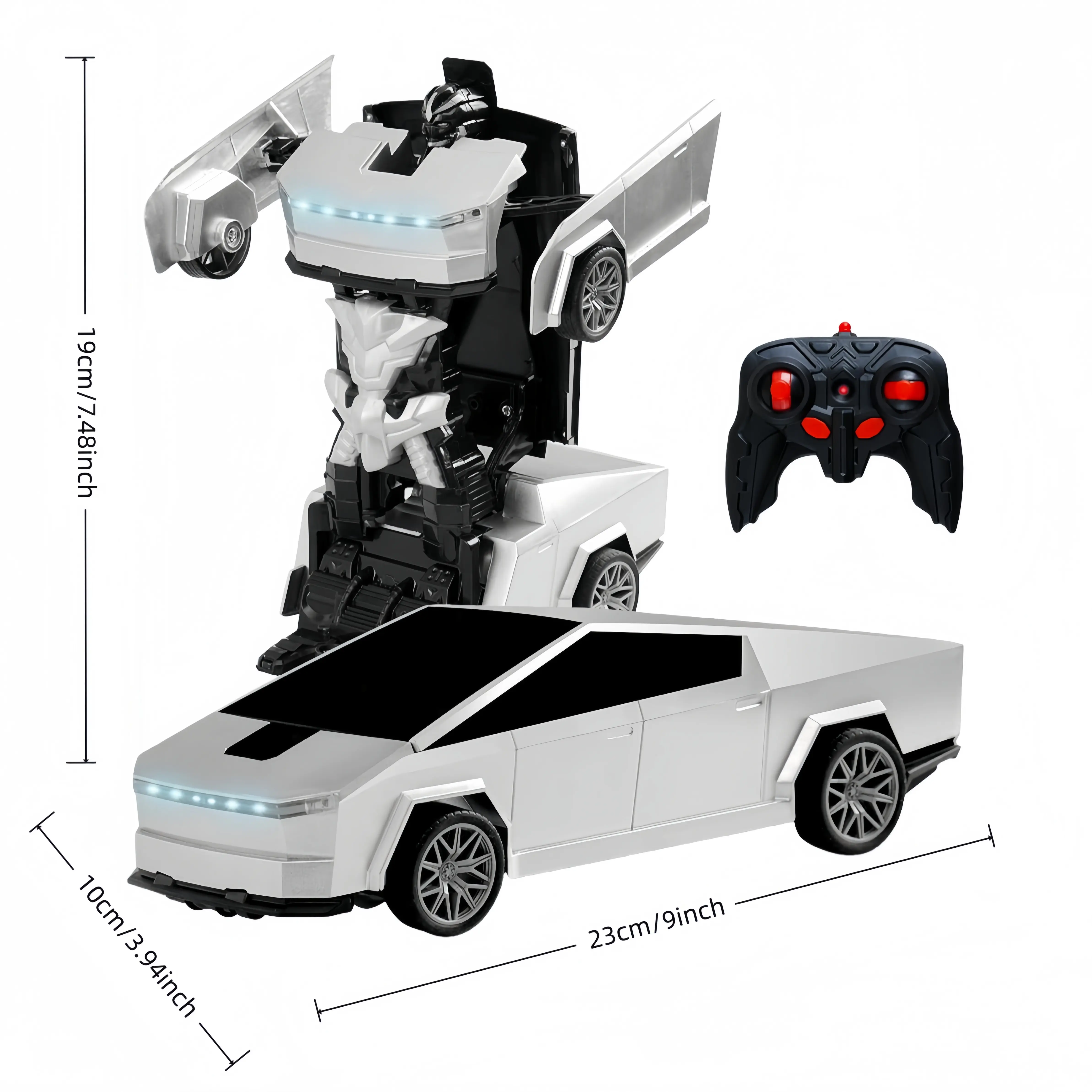 Back To School Haul-Summer Viral RC Car! Tibibee Transform Robot Truck, 2.4GHz Remote Control, 1:18 Scale, 360° Rotation, Rechargeable Batteries, High-Quality ABS, Outdoor Fun Toy for Kids 3-15, Holiday Gift Idea