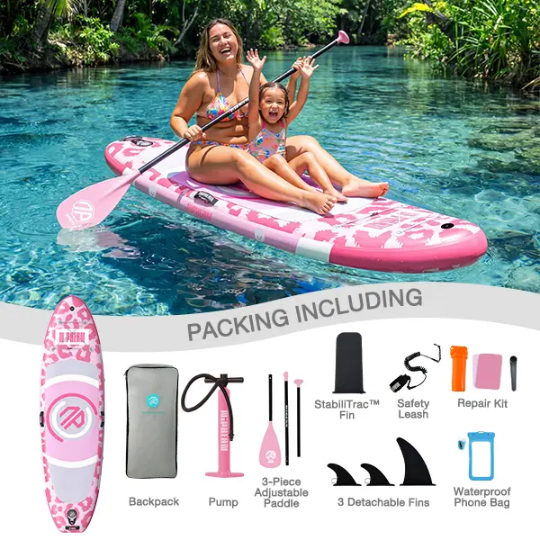 Niphean Outdoor 10' Inflatable Stand Up Stability Paddleboard for Gliding Yoga with 33" Balance Wing & Complete Accessories Set for Adults & Youth, 3-Year Warranty