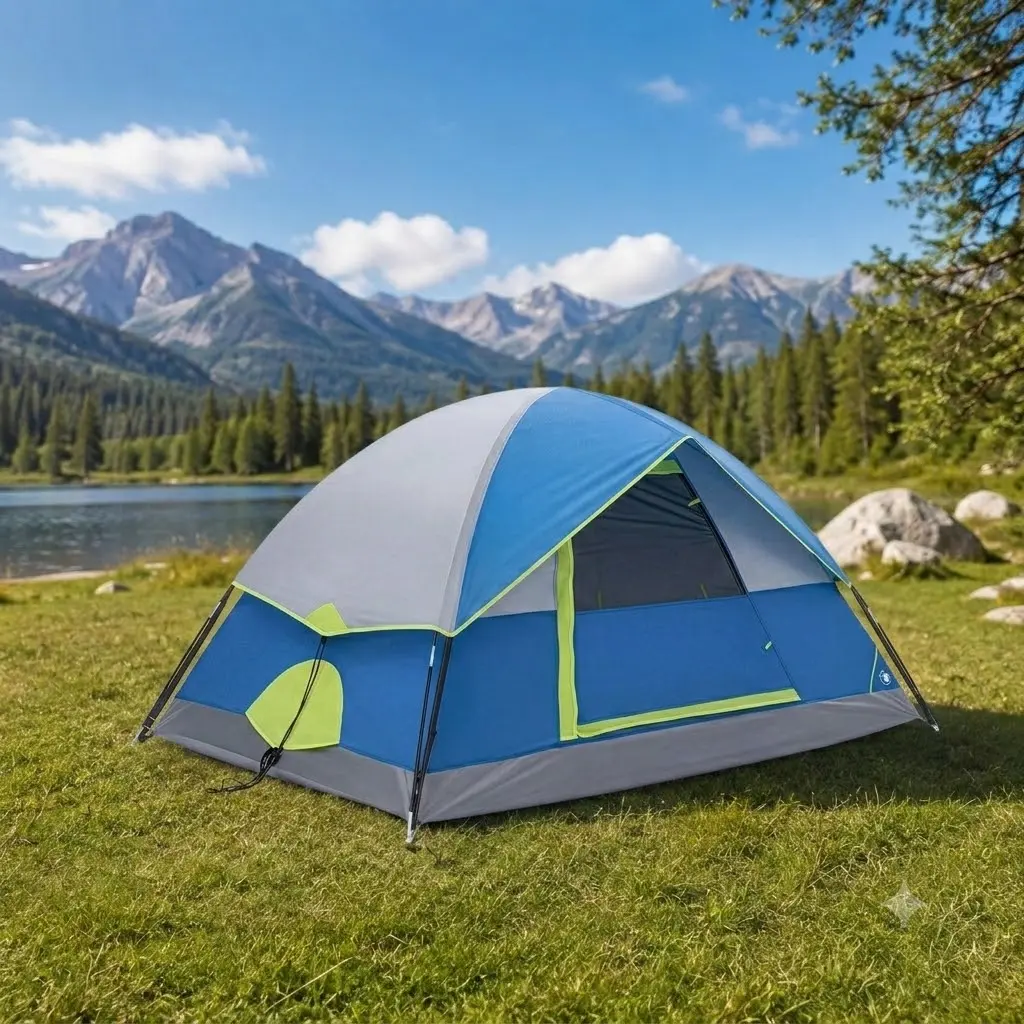 Sweetcrispy 2-8 Person Instant Polyester Camping Tent for Families, Easy Setup with Removable Rainfly, Power Cord Access & Excellent Ventilation, Easy Setup Tents, Tents For Camping