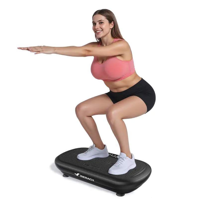 【Summer Sale!】High-Power Vibration Plate Exercise Machine,440lbs Weight Capacity, Bluetooth Remote Control, 4 Workout Modes for Home Gym Fitness