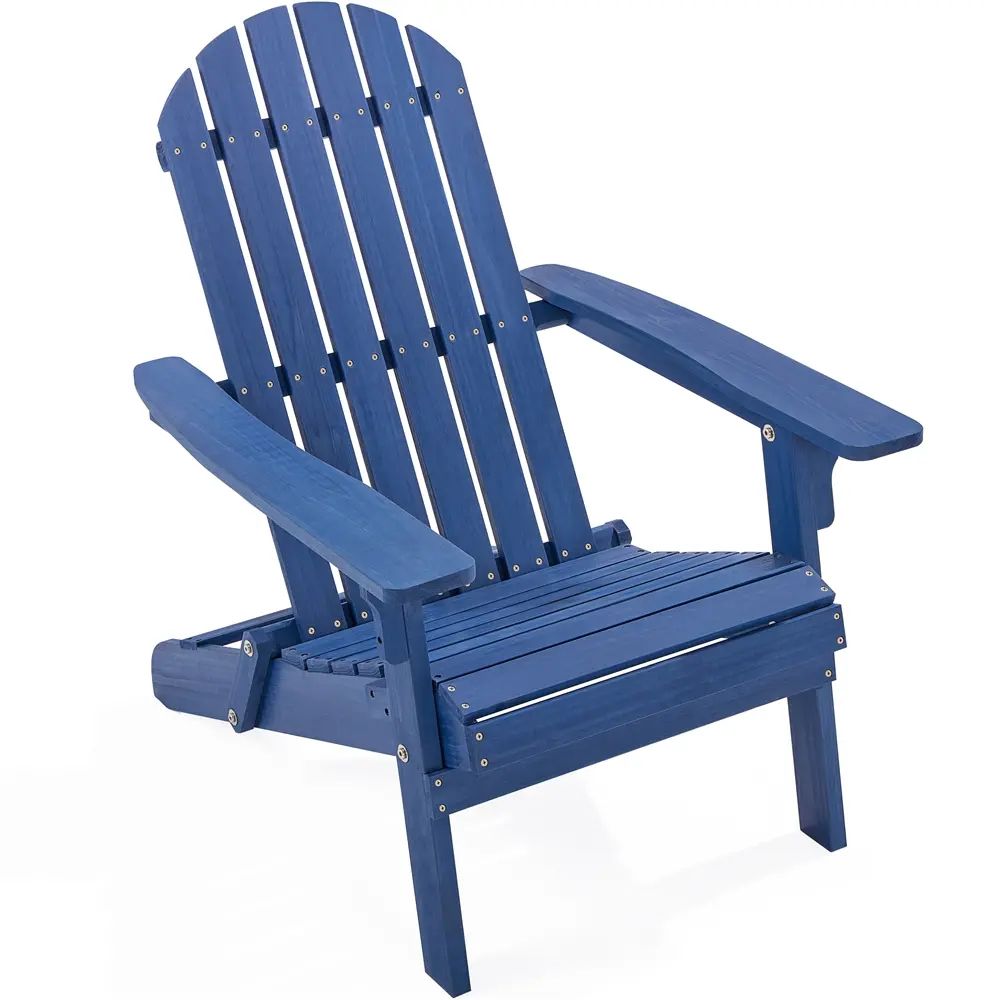 Folding Single‑Person Ergonomic Outdoor Patio Chair, Weather‑Resistant Solid‑Wood Hollow‑Out Lounge Chair with 3‑Leg Support, Easy‑Storage for Backyard Fire Pits