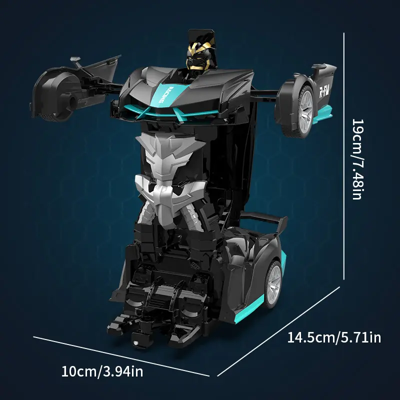 Back To School Haul-Summer Viral RC Car! Tibibee Transform Robot Truck, 2.4GHz Remote Control, 1:18 Scale, 360° Rotation, Rechargeable Batteries, High-Quality ABS, Outdoor Fun Toy for Kids 3-15, Holiday Gift Idea