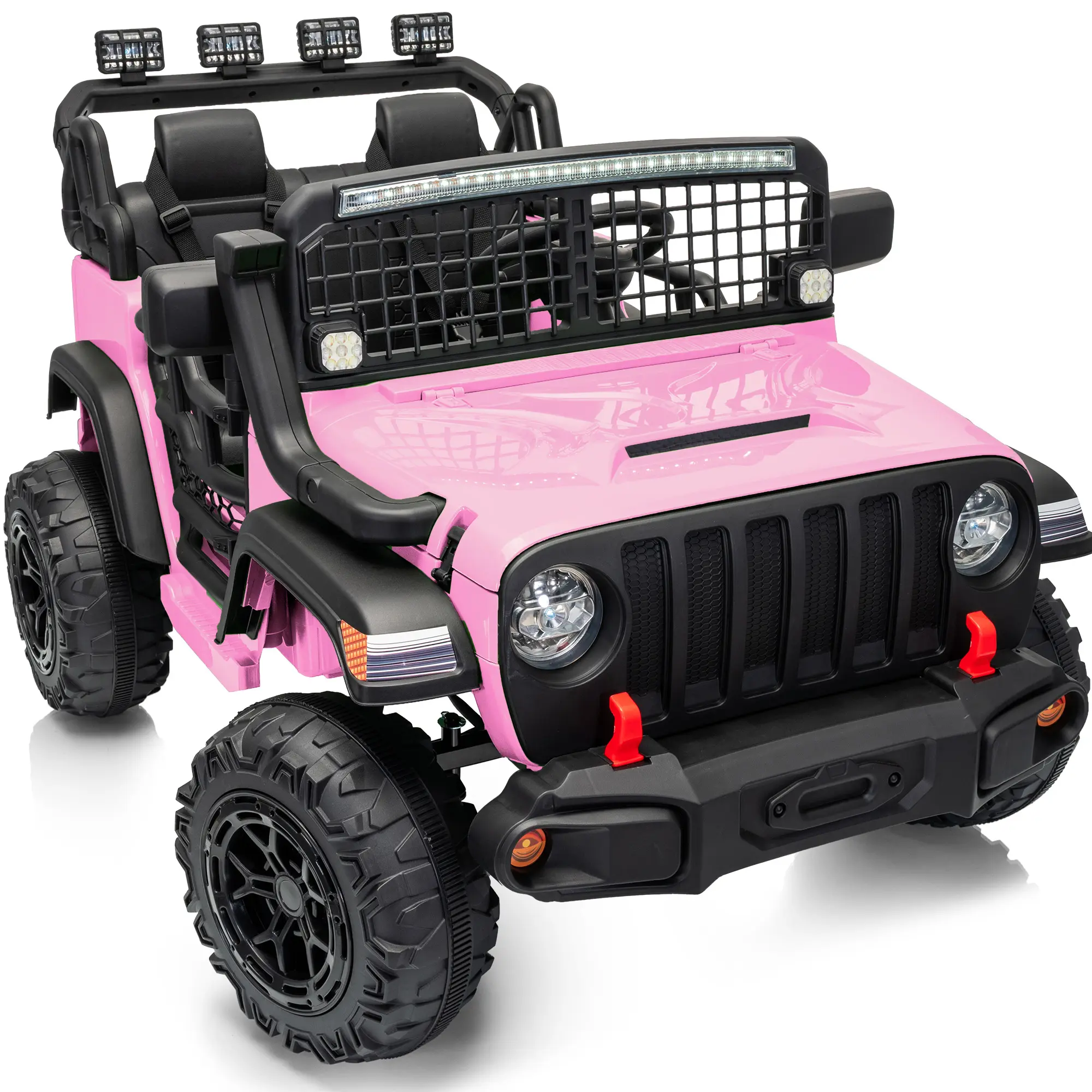 Outfunny 24V Kids Ride on Truck, 4WD/2WD 2 Seater Electric Ride on Toys Car for Big Kids w/ Remote, 4x200W Motor