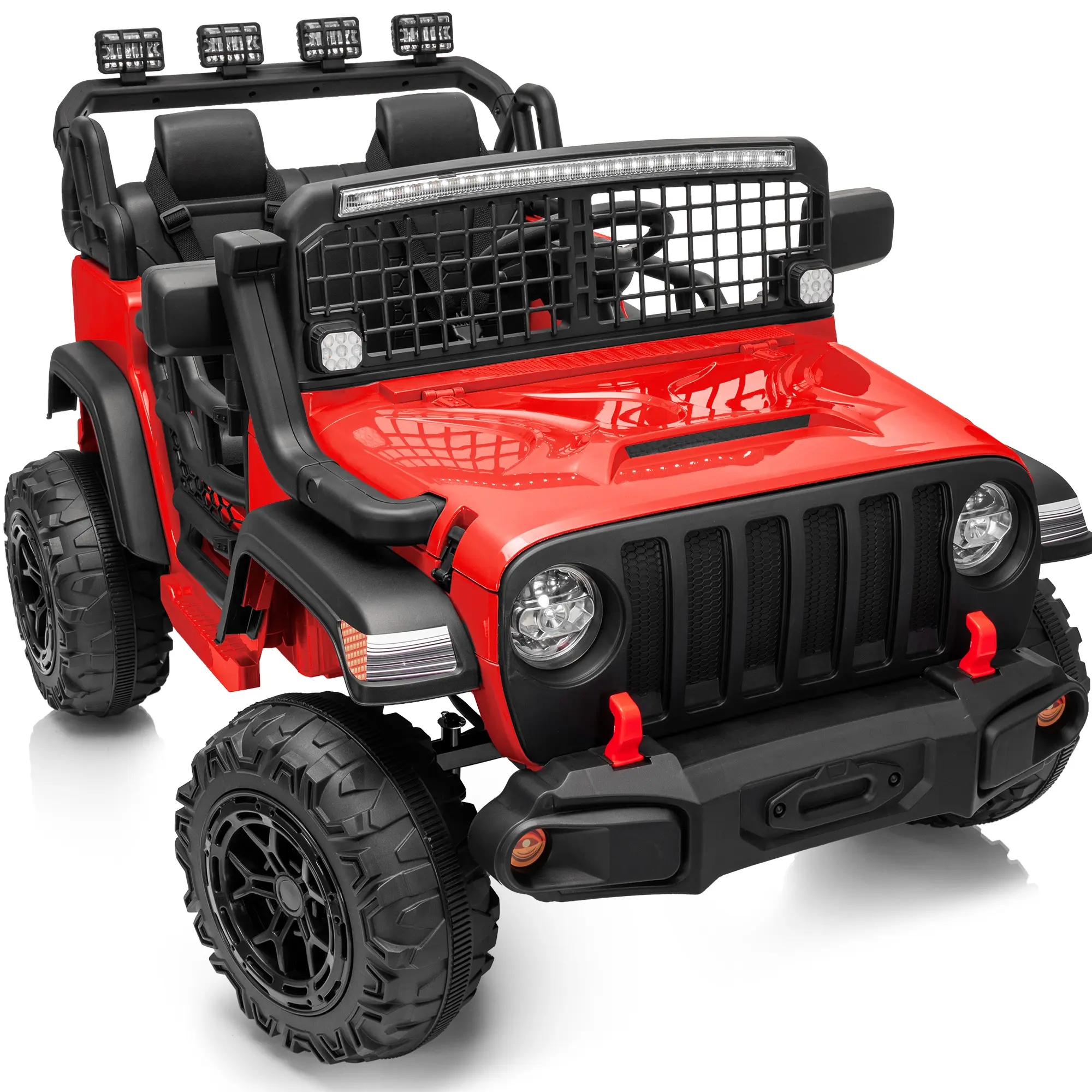 Outfunny 24V Kids Ride on Truck, 4WD/2WD 2 Seater Electric Ride on Toys Car for Big Kids w/ Remote, 4x200W Motor