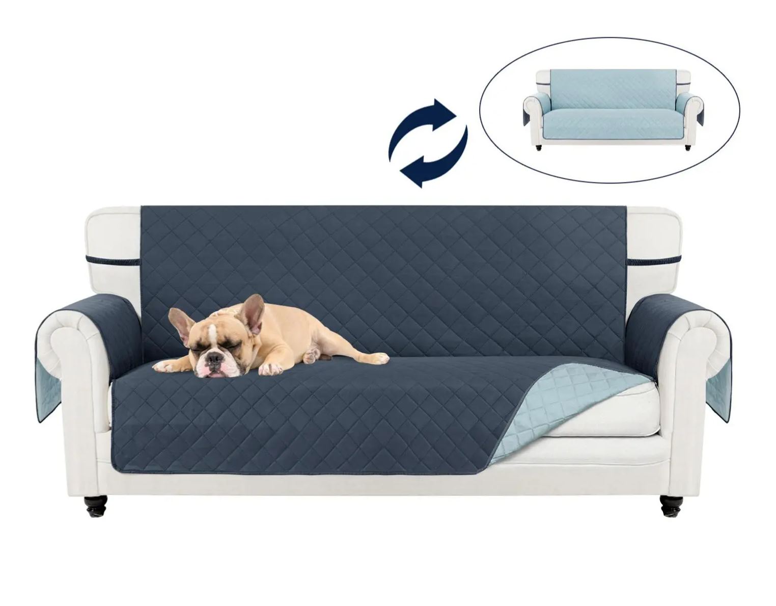  Reversible Couch Cover for sofa,Water Resistant Sofa Protector Slipcover for1/2/3/4 Seater with Foam Sticks Elastic Strapsfor Pet, Sofa Blanket, Livingroom,back toschool,dorm essentials,home decor,homeessentials