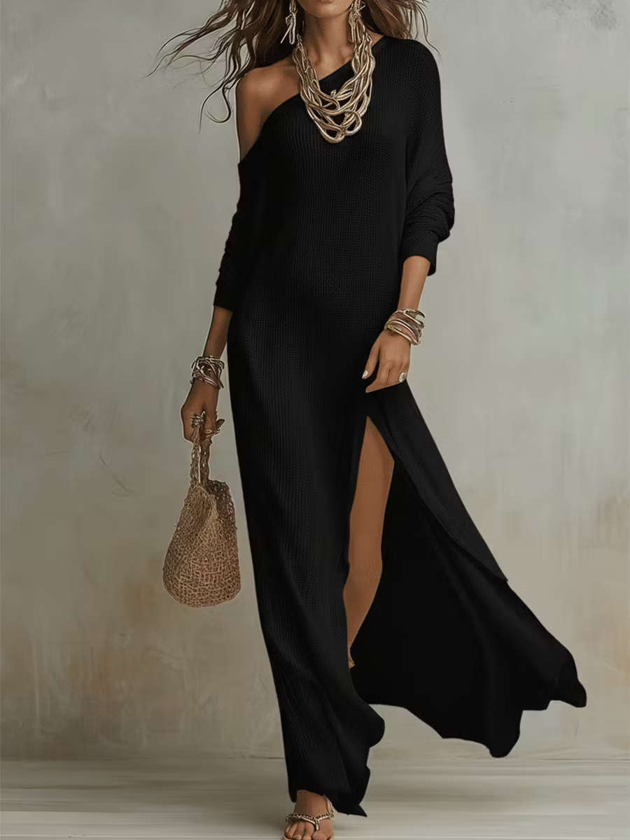 Effortless Elegance One Shoulder Maxi Dress