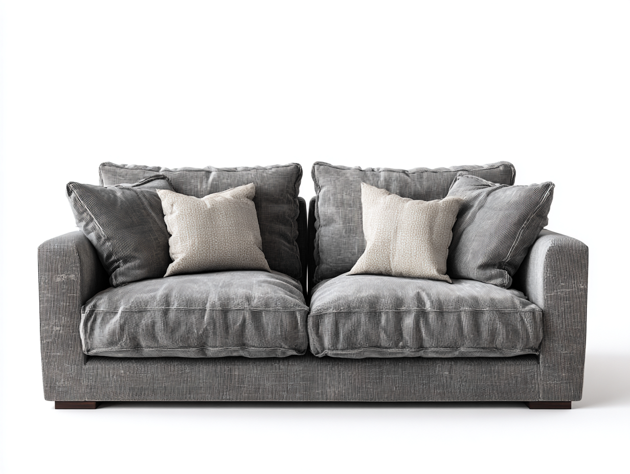 Zweisitzer Sofa-Stoff-Holz-188 x 96 x 84 cm-Grau-Modern Komfort Stil-Cozygoyard