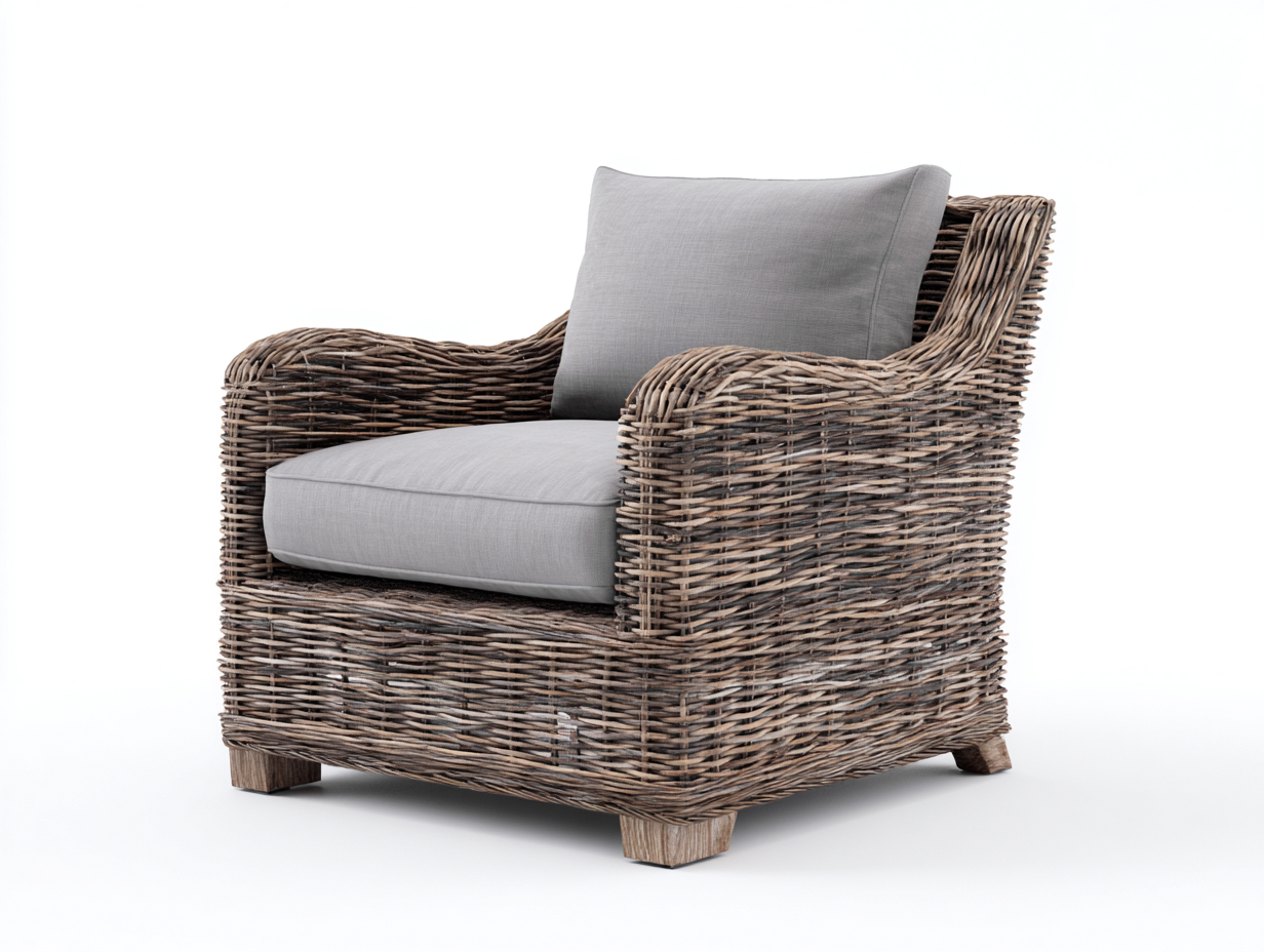 Polyrattan Gartensessel - Polyrattan-Stoff - 100x87x75 cm - Braun-Grau - Modernes Design-Cozygoyard