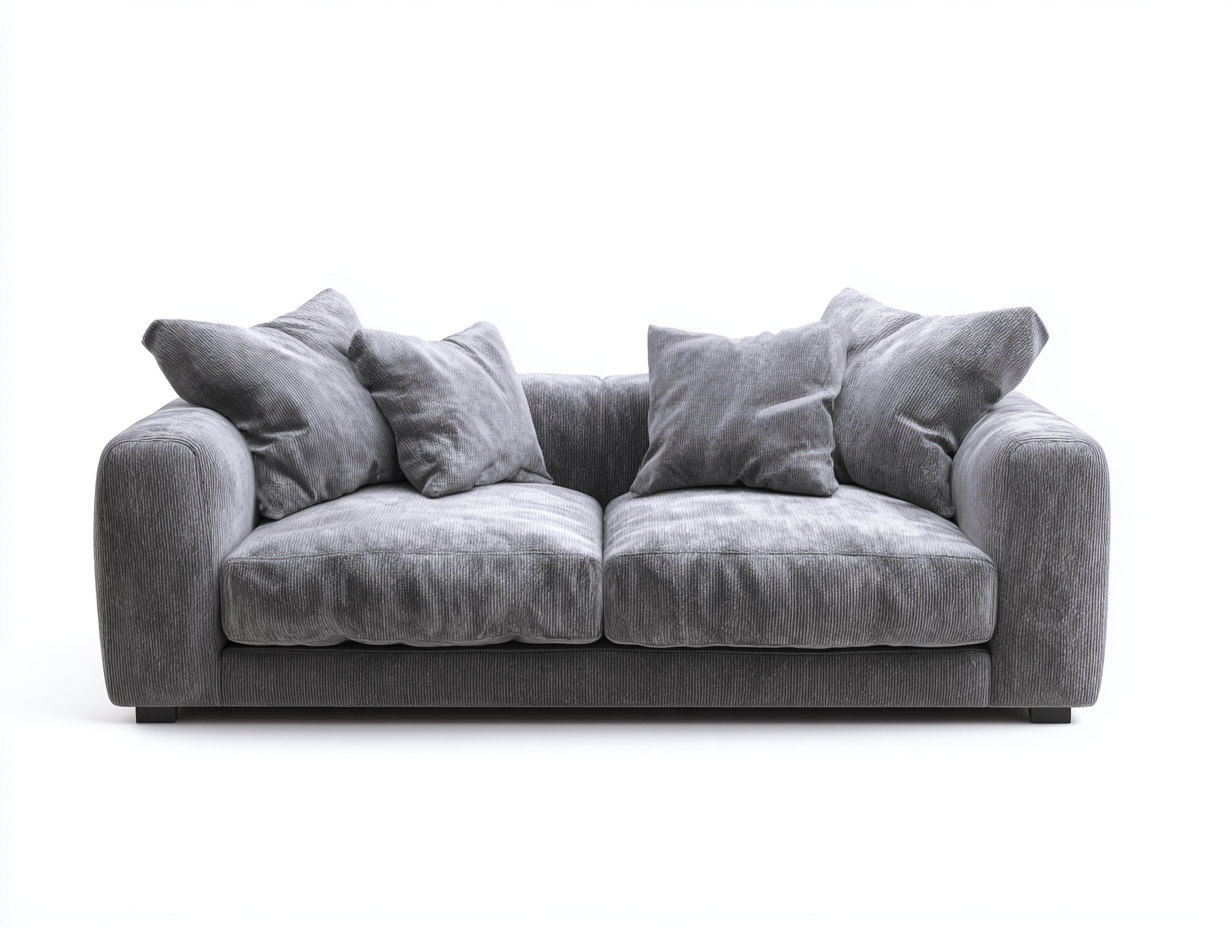 Zweisitzer Sofa-Stoff-Holz-190 x 98 x 82 cm-Hellgrau-Modern Komfort Stil-Cozygoyard
