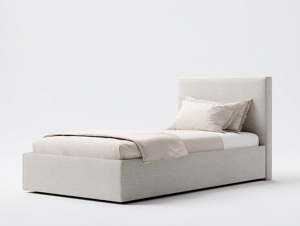 Etagenbetten-Stoff-Holz-210 x 100 x 105 cm-Creme-Modernes Design-Cozygoyard