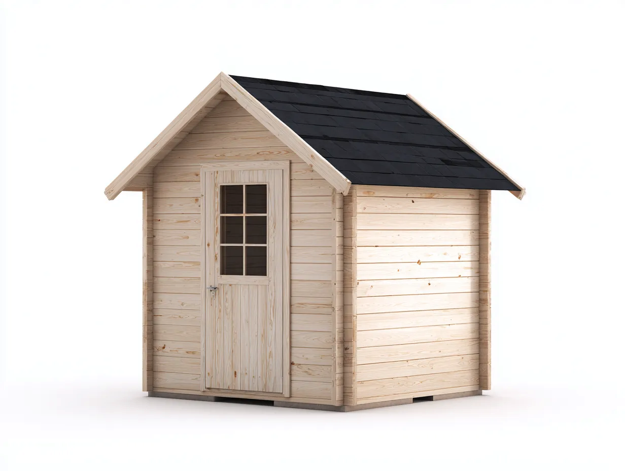 Gartenhäuser-Holz-182x136x210 cm-Natur-Schwarz-Klassisches Design-Cozygoyard