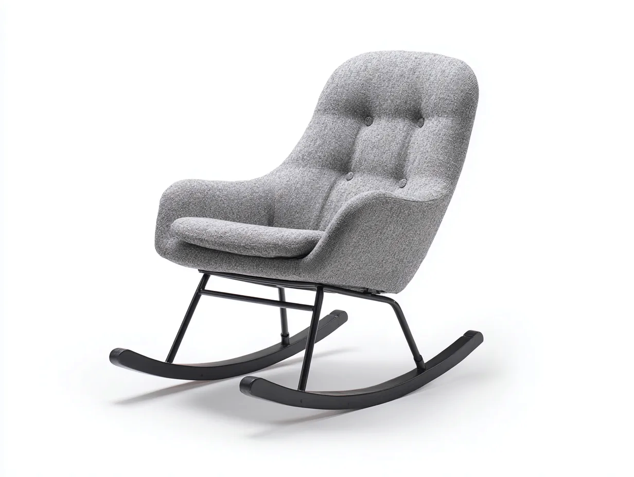 Schaukelstühle-Stoff-Metall-87 x 70 x 96 cm-Grau-Modern-Cozygoyard