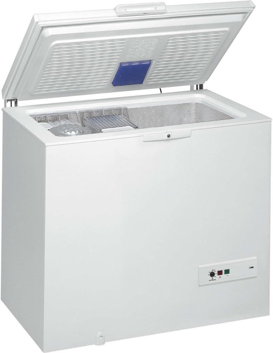 Whirlpool Congelateur Coffre WHM31112 312L Grande Capacite Stockage Alimentaire Fonction Congelation Rapide Eclairage Interieur Blanc - Congelateur Horizontal Domestique - Solution de Conservation Familiale-Nestuphut