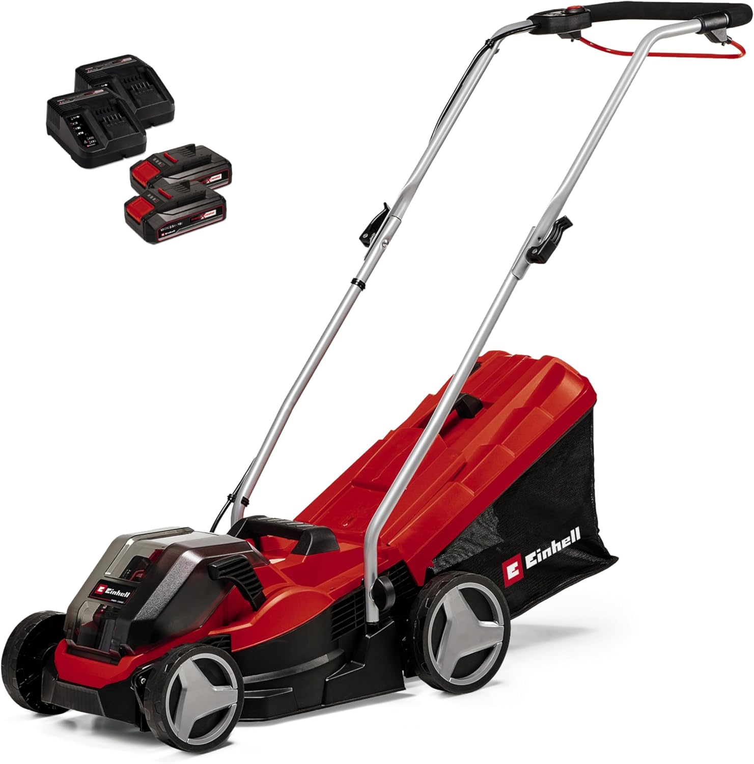 Einhell GE CM 36 et 33 Li Kit tondeuse sans fil - Power X Change 36 V coupe 33 cm batteries et chargeurs-Nestuphut