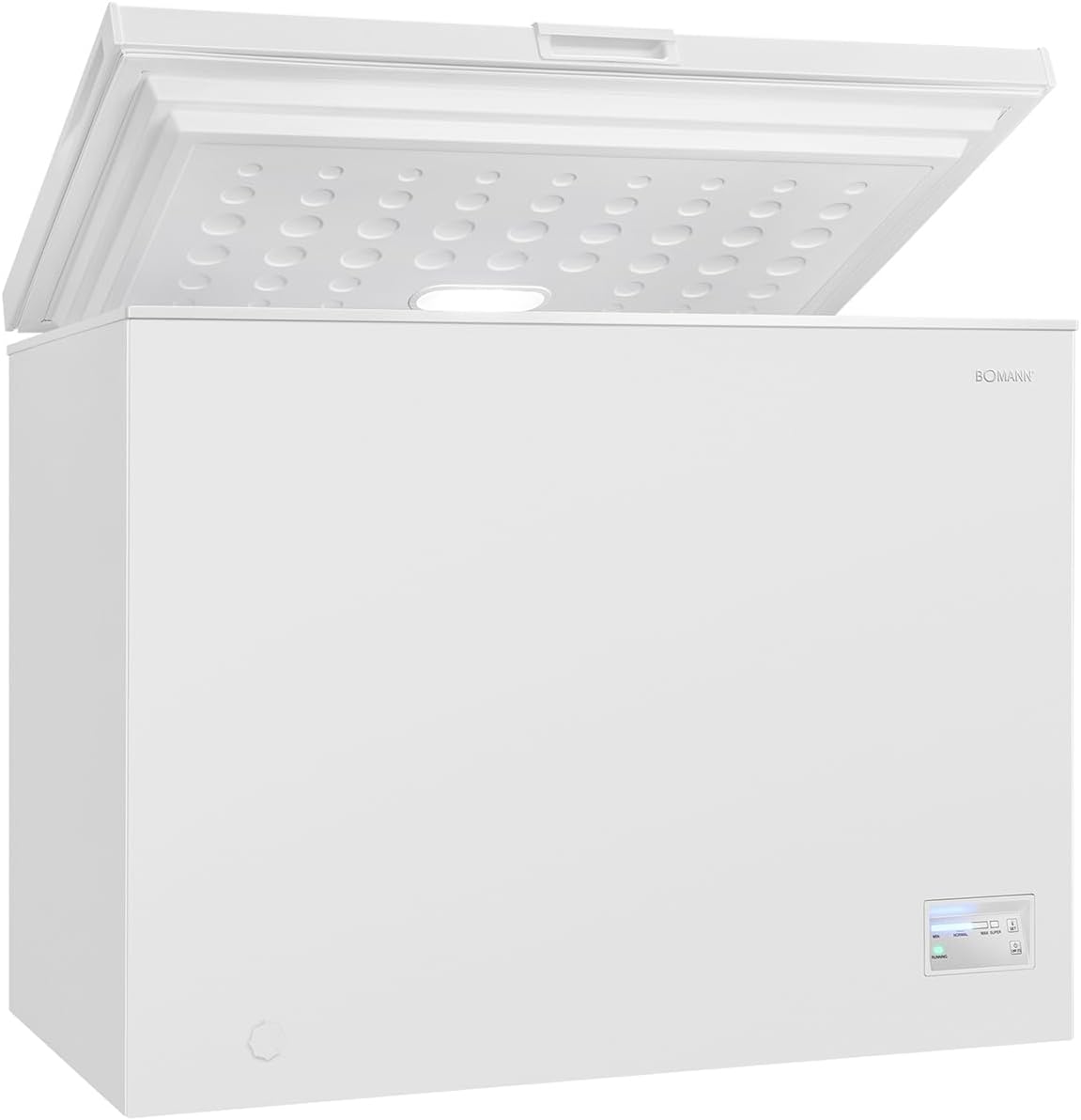 Bomann GT7356 congélateur coffre blanc - 198 L 4 étoiles avec éclairage LED - contrôle électronique super congélation - 12 kg en 24 h 84,5 x 102,6 x 61,6 cm-Nestuphut