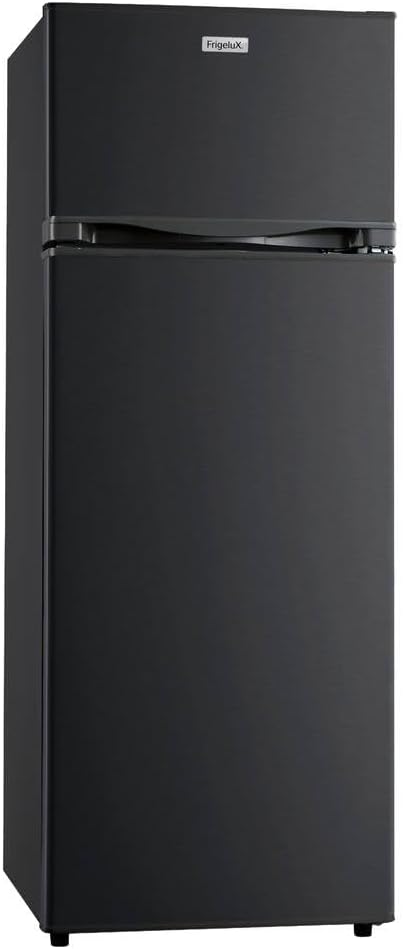 FrigeluX RDP215NE réfrigérateur double porte noir - 204 L avec congélateur interne - 53 x 54 x 143 cm - autonome 2 portes dégivrage automatique-Nestuphut