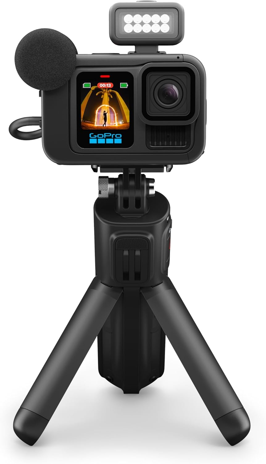 GoPro HERO13 Black Creator Edition - caméra 5.3K avec Volta module éclairage batterie Enduro support magnétique et étui-Nestuphut