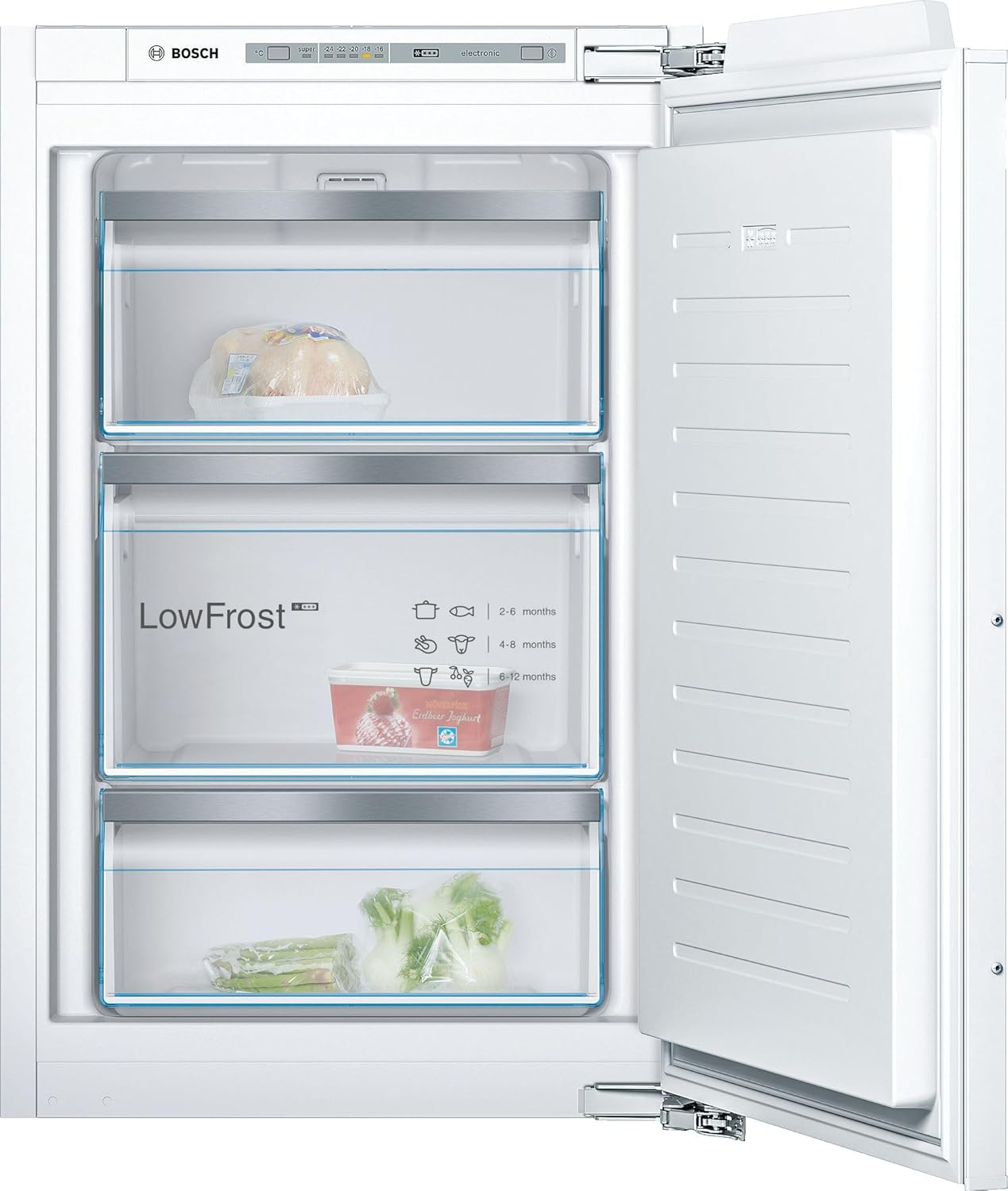 Bosch Petit Congelateur Integre GIV21AFE0 Serie 6 96L 88 x 56 cm Encastrable Porte Reversible Stockage Compact Cuisine Moderne - Congelateur Sous Plan Integre - Solution de Conservation Gain de Place-Nestuphut