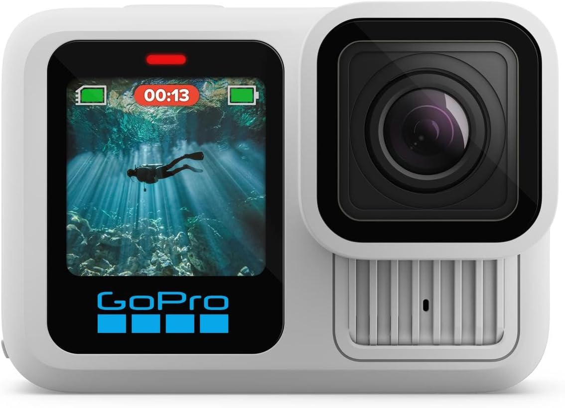 GoPro HERO13 Black Polar White - Caméra d action édition limitée - Vidéo 5,3K USB photo détaillée et écran 2,27 pouces-Nestuphut