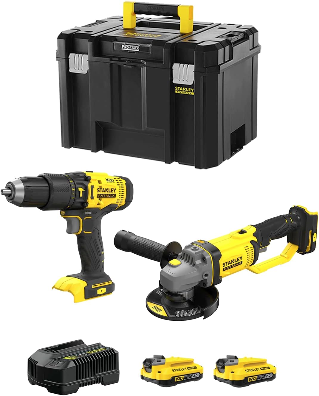 Kit Stanley FatMax SVK212 18 V - perceuse à percussion mini meuleuse 2 batteries TSTAK VI-Nestuphut