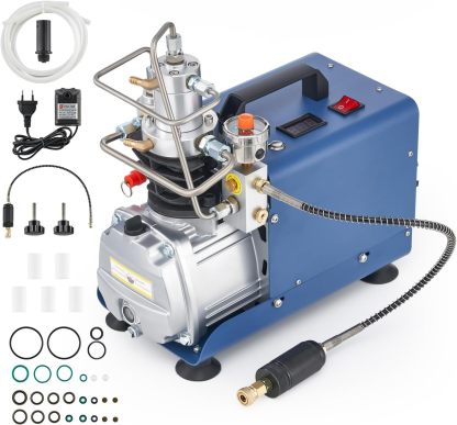 Compresseur à air portable haute pression CREWORKS 1800 W 310 bar 220 V 50 L par min avec manomètre et pression réglable-Nestuphut