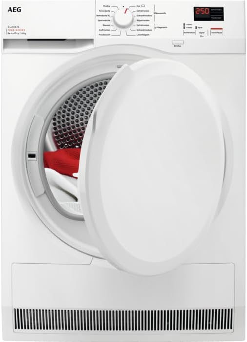 AEG Seche Linge Pompe a Chaleur TR7C40588 8Kg Classe A Triple Plus Tambour Inox Sechage Doux Textile Protection - AEG TR7C40588 Seche Linge Pompe a Chaleur 8Kg Classe A Triple Plus AutoDry-Nestuphut