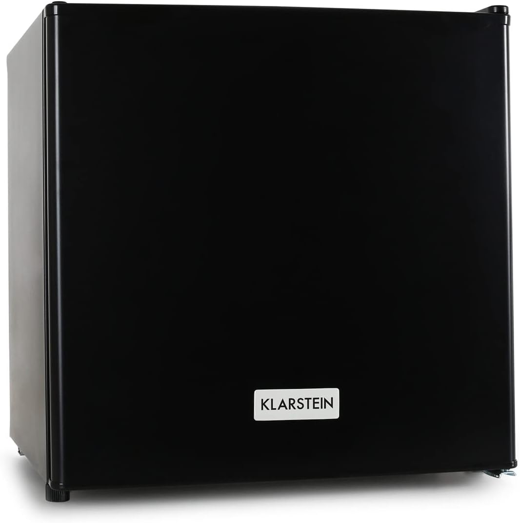 Klarstein Garfield Freezer Cube mini congélateur noir - 35 L petit congélateur armoire - étagère appareil à glaçons grattoir - porte métal réversible 44 x 47 x 47 cm-Nestuphut