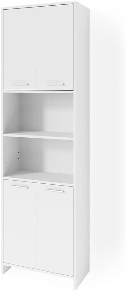 Meuble rangement salle de bain Vicco Maris blanc 56 1 x 190 cm armoire haute moderne-Nestuphut