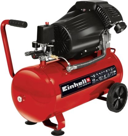 Compresseur à air Einhell TC AC 420 50 10 V double cylindre 50 L 2200 W 10 bar avec réducteur de pression-Nestuphut
