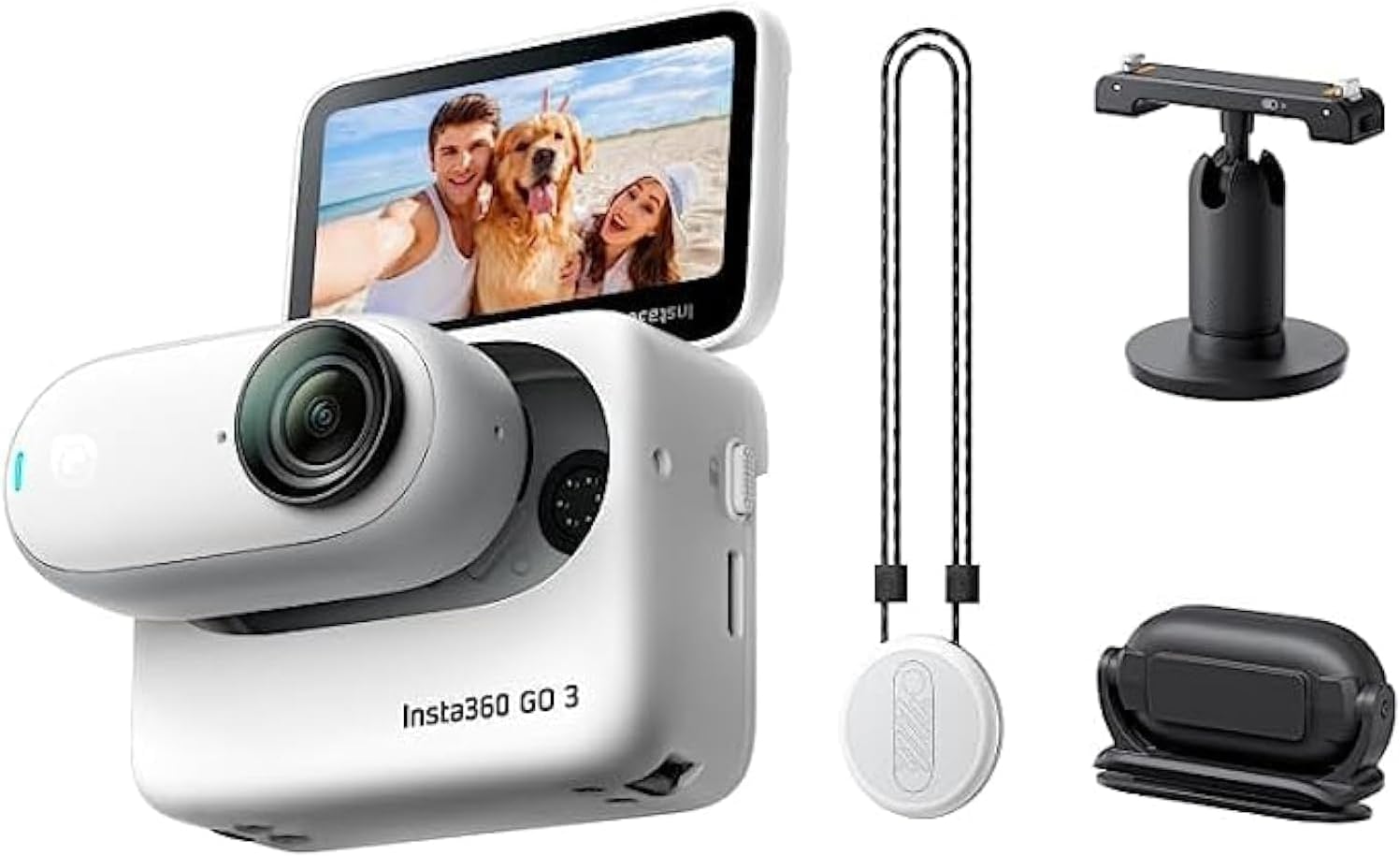 Insta360 GO 3 - Caméra sport 2K Ultra HD - Wi Fi format 35 g écran 2 pouces et capture MP4-Nestuphut