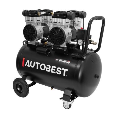 Compresseur 4 cylindres silencieux 100 L 3 CV noir 67 dB pour aérographie clouage gonflage pneu et soufflage-Nestuphut