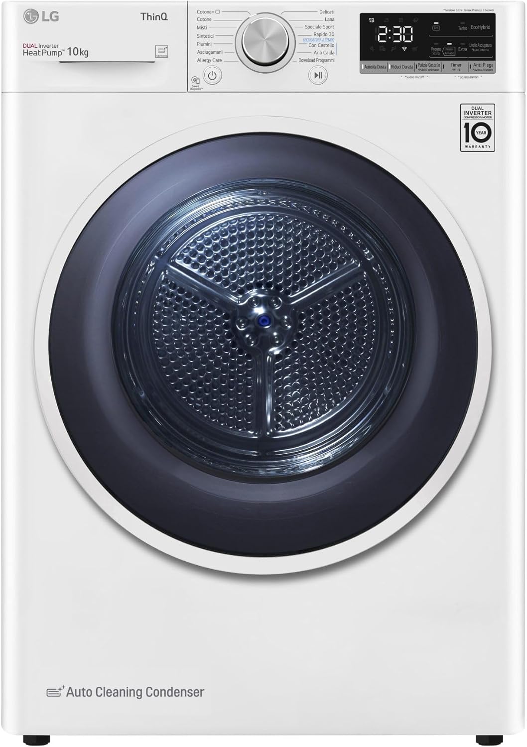LG Seche Linge 10Kg Pompe a Chaleur Classe A Haute Efficacite RH10V9AV4W Grande Capacite Textile Protection - LG RH10V9AV4W Seche Linge Pompe a Chaleur 10Kg Classe A - Sechage Haute Performance Grande Capacite Famille-Nestuphut