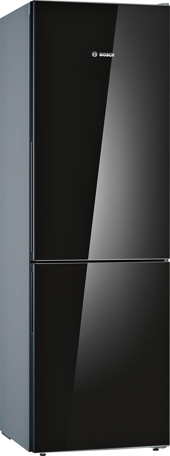 Bosch Réfrigérateur Congélateur Série 4 KGV36VBEAS 308L Noir Pose Libre Double Porte Étagères Réglables-Nestuphut