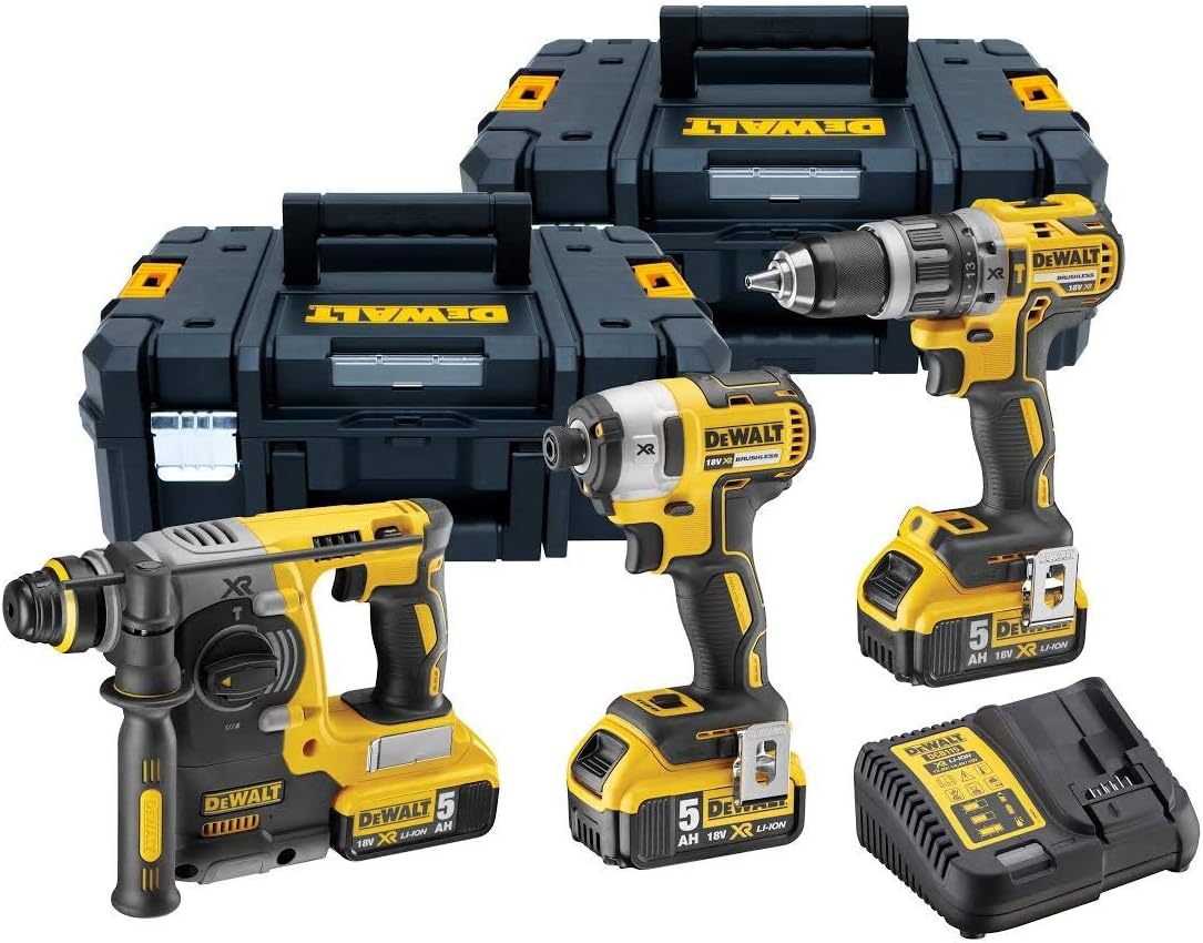 Kit triple DeWalt DCK368P3T 18 V - 3 batteries lithium ion couple 205 newton mètres coffret jaune-Nestuphut