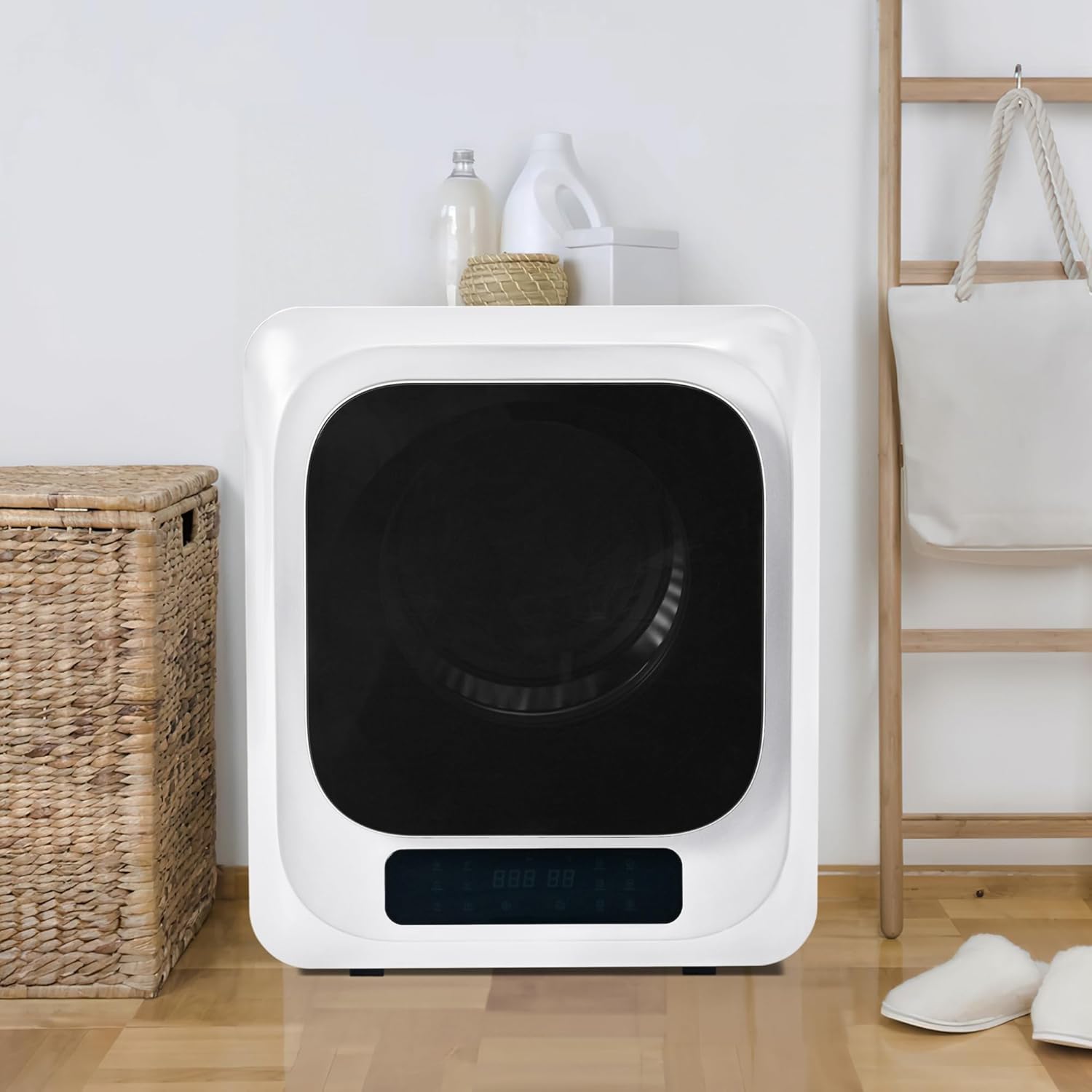 Merax Seche Linge Mural Inox 3Kg 850W 6 Programmes Multi Filtration Protection Surchauffe Montage Mural Blanc Compact Appartement Dortoir Acier Inox Gain de Place - Merax Seche Linge Mural Compact 3Kg 850W 6 Programmes Inox-Nestuphut