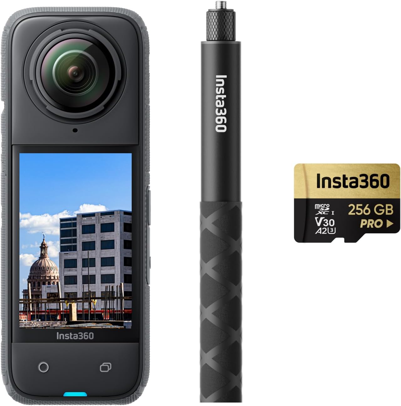 Caméra 360 degrés Insta360 X4 Pack Construction - vidéo 8K HDR - photo 72 MP - timelapse 11K - USB et Micro SD pour suivi de chantier-Nestuphut