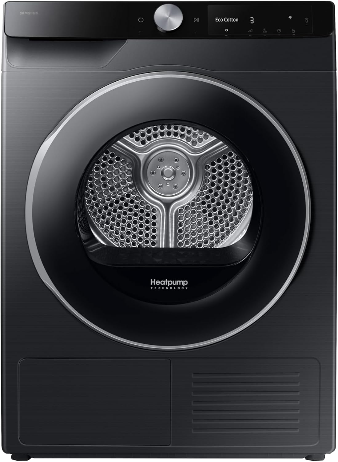 Samsung Sechoir DV90DG6845LB 9Kg Chargement Frontal Noir Tambour Inox Plastique Machine Sechage Domestique Compact - Samsung Sechoir 9Kg DV90DG6845LB Compact Noir - Sechage Moderne Usage Quotidien-Nestuphut