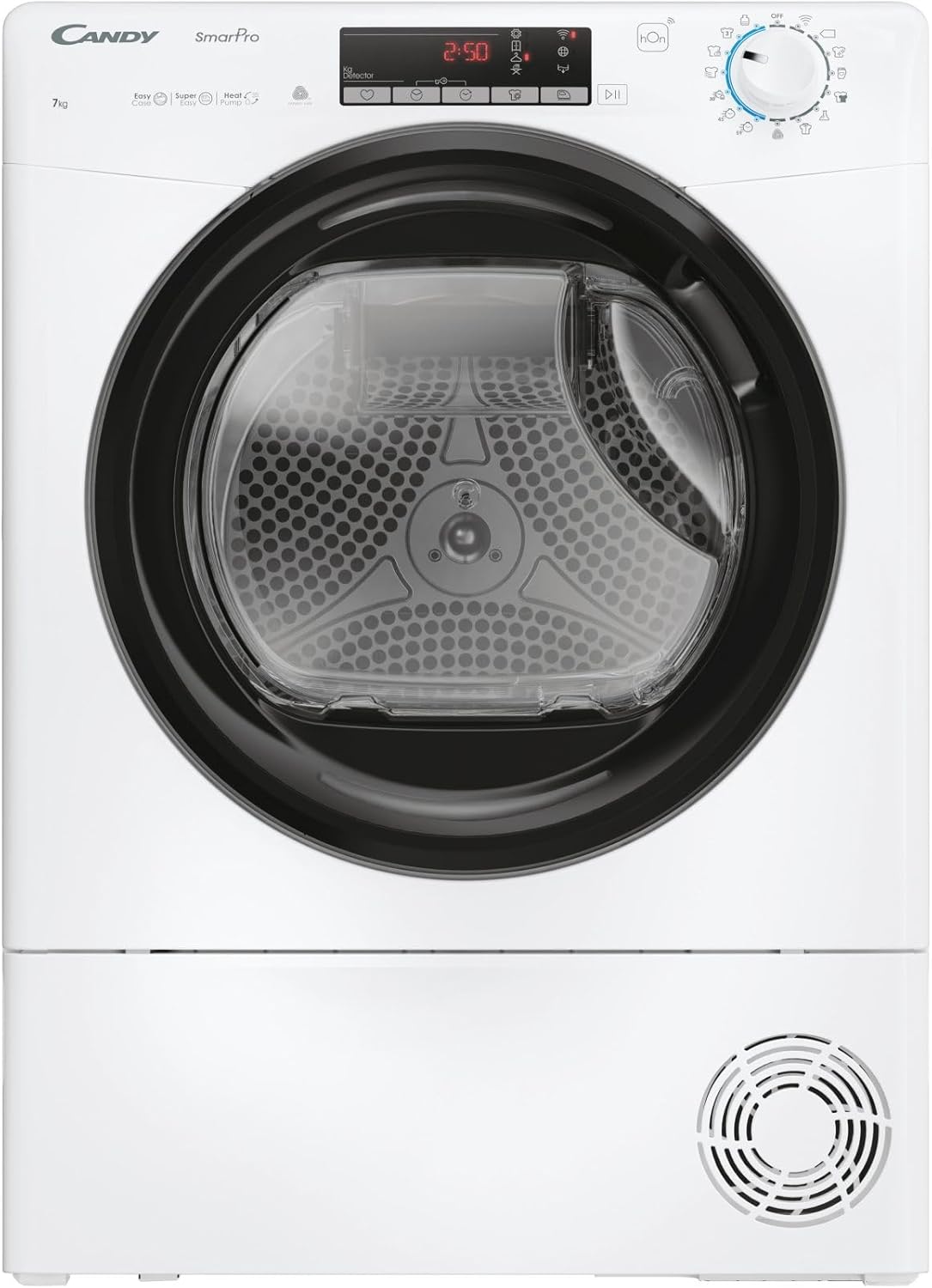 Candy Smart Pro CRO4 H7A2TBE S sèche linge blanc - 7 kg charge avant libre installation - classe énergétique A - porte droite métal galvanisé CE-Nestuphut