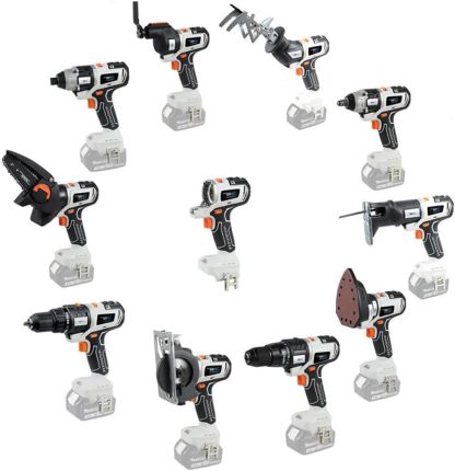 Kit outils électriques Wrobelax 10 en 1 - perceuse percussion clé électrique scies et boîte à outils-Nestuphut