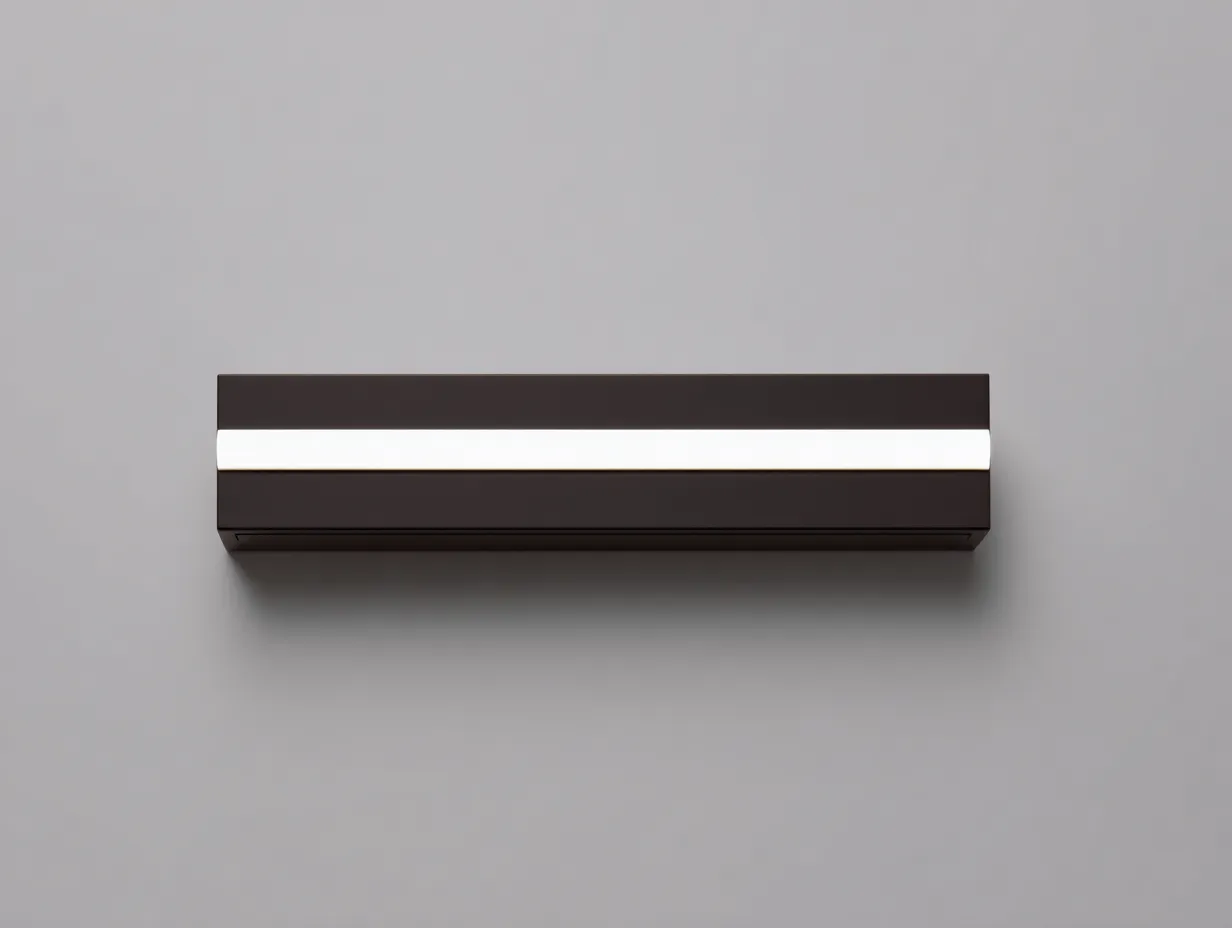 Aplique de pared 60x8x10 cm - negro y blanco - aluminio y acrílico - diseño lineal contemporáneo