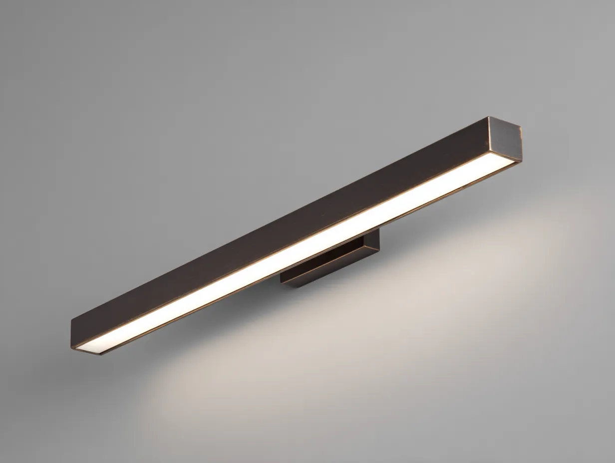 Aplique de pared 60x8x12 cm - negro y blanco - aluminio y difusor acrílico - diseño lineal LED moderno
