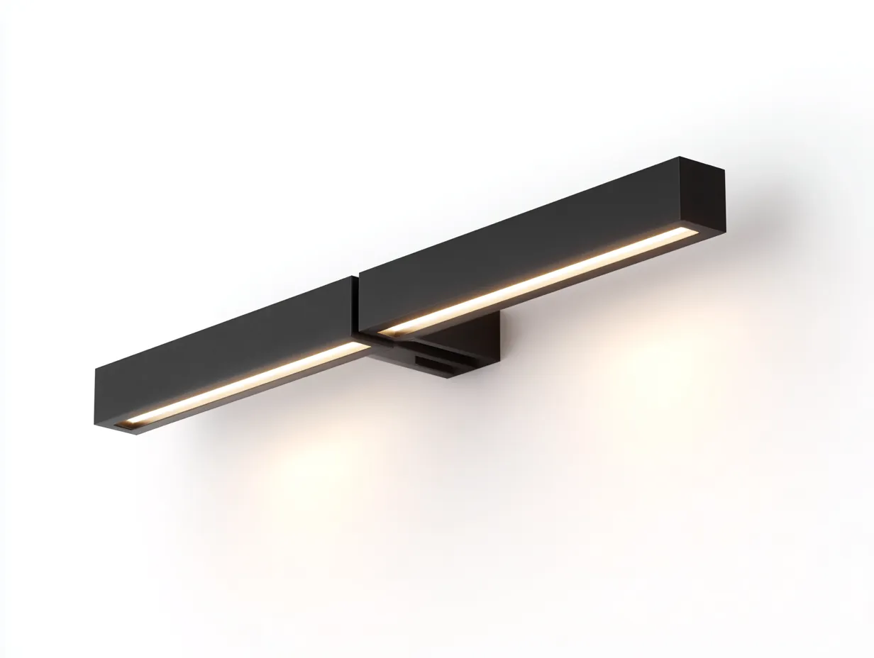 Aplique de pared 82x10x8 cm - negro - metal - diseño lineal LED moderno