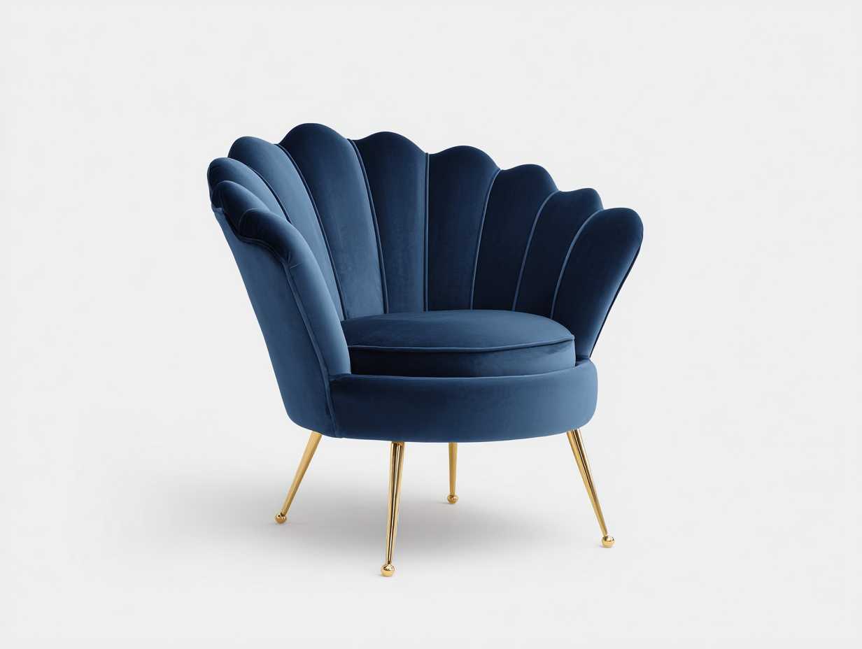 Poltrona in tessuto-Tessuto-Metallo-91x83x87 cm-blu-stile moderno-Oakgopad