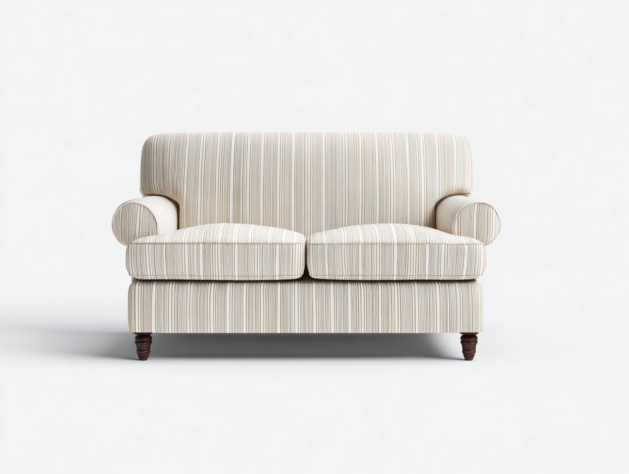 Divano a due posti - tessuto-legno - 168x90x94 cm - beige-crema - stile moderno-Oakgopad