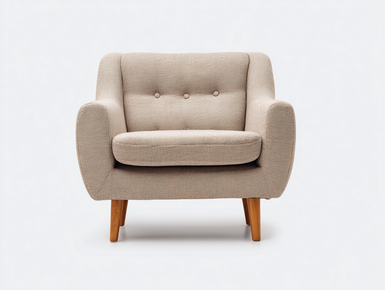 Poltrona in tessuto-Tessuto-Legno-84x78x86 cm-beige-stile moderno-Oakgopad