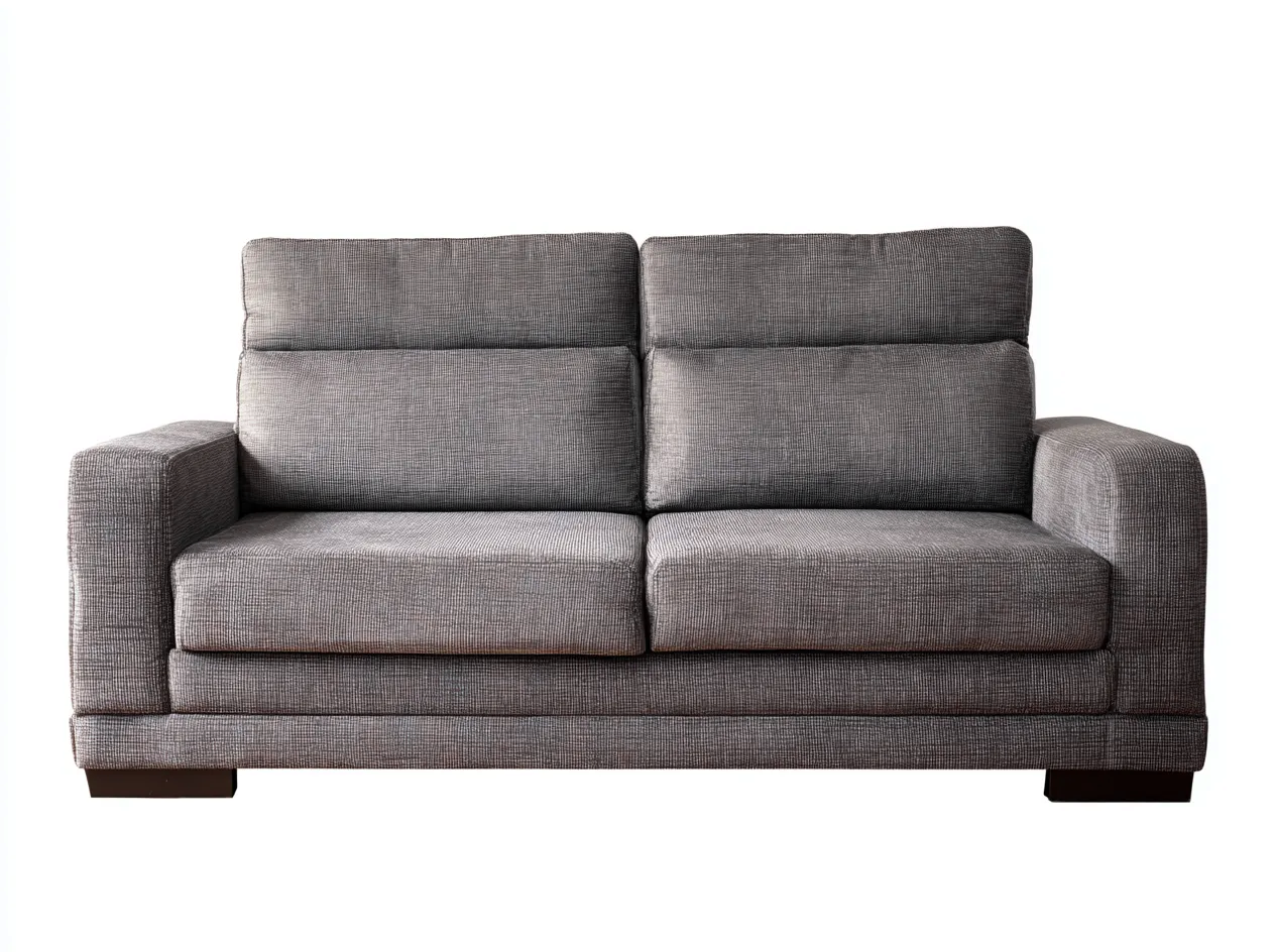 Divano a due posti - tessuto-legno - 188x94x90 cm - grigio medio - stile moderno-Oakgopad